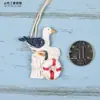 Ornatos Decorativos Pequenos para Pendurar DIY Mediterrâneo Mini Decorações Criativas de Parede Acessórios Feitos à Mão Anéis de Natação de Peixe Âncoras Decorações para Pendurar de Jardim de Infância