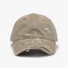 Gorra de Béisbol Unisex Versátil de Estilo Europeo y Americano para Primavera y Otoño, con Cabeza Grande, Parte Superior Suave Lavada, Bordado de Letras, Efecto Desgastado
