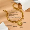 Lote Misto de Pulseiras de Aço Titânio Galvanizado a Vácuo PVD com Acabamento de Luxo, Joias de Aço Inoxidável para Venda Transfronteiriça Que Não Desbotam no Verão, Personalizáveis para Mulheres