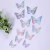 Mariposa Metálica Hueca 3D Mariposa de Simulación Estéreo Pegatinas de Decoración para el Hogar Color Mariposa de Comercio Exterior Pegatinas de Pared