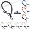 Cordón cruzado de 8 mm de cuero, tira redonda de cuero, clip trasero, junta, funda para tarjeta llave, multifuncional, puerto de carga, cordón para funda de teléfono