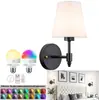 Nueva lámpara de lectura táctil transfronteriza, luz para pasillo de hotel, lámpara de mesita de noche para dormitorio con pantalla de tela simple estilo americano, lámpara de pared recargable