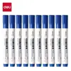 Marcadores de Quadro Branco Deli Apagáveis S507 Vermelho Azul Preto Canetas para Quadro Branco Recarregáveis com Tinta para Uso em Quadro Branco de Ensino