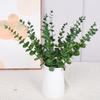 Decoración de Arreglo Floral de Tallo Único de Eucalipto Artificial para Casa de Huéspedes, Hojas de Eucalipto Falsas, Ramas de Plantas Verdes Artificiales, Hojas de Árbol de Dinero