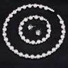Acessórios para casamento e noiva 8 mm feito à mão pérola strass cristal colar pulseira brincos conjunto de três peças terno