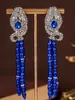 Pendientes de Borla con Cabeza de Serpiente de Diamantes Completos Estilo Europeo, Joyería Vintage de Lujo y Elegante al por Mayor