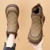 Botas de nieve modernas y elegantes para mujer, nueva colección invierno 2026, con forro de felpa añadido y diseño engrosado, adecuadas para climas fríos, antideslizantes, cálidas y botas de algodón de caña corta