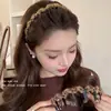 Diadema Elegante de Felpa con Estampado de Leopardo Ondulado para Mujer, Textura Esponjosa, Corona Alta, Diadema para Lavarse la Cara, Accesorio de Pelo de Alta Gama, Pinza para el Pelo