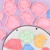 Serie de Conejos con Dibujo Lineal Molde para Galletas 3D Realista Prensa para Galletas Fondant DIY Esencial para Hornear