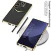Para Samsung S25Ultra Funda para Teléfono con Patrón de Fibra de Carbono S25 Funda Protectora de Cuero Jazz S25p Funda Ultradelgada Resistente a Caídas
