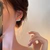 Pendientes de Aguja de Plata S925 de Un Uso Dos Usos Oro Claro Corazón Perla Pendientes Elegantes Lujo Accesible Pendientes de Alta Gama para Mujer