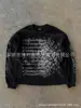 Sudadera Y2K con Estampado de Graffiti de Partituras Musicales Europeas y Americanas Transfronterizo, Holgada, Cuello Redondo, Estilo Americano, Tops de Moda para Hombres y Mujeres