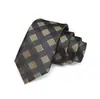 Gravata Masculina Transfronteiriça 7cm Cor Sólida Gravata Amarrada à Mão Gravata Jacquard de Poliéster Masculina Logotipo Gravata de Alta Qualidade para Homens