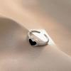 Nuevo Anillo de Amor de Moda Temperamento Hueco Joyería de Celebridad de Internet Moda Europea y Americana Tendencia Accesorios con Forma de Corazón Joyería con Goteo de Pegamento