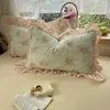 Conjunto de Quatro Peças Estilo Creme Francês Veludo Leite Espessado Veludo Dupla Face Inverno Veludo Coral Lençol de Cama Capa de Edredom Roupa de Cama Conjunto de Três Peças