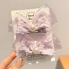Estilo Coreano Pérola Estéreo Laço Orelhas de Coelho Presilha para Bebê Pequena Fresca Seersucker Infantil Grampo de Cabelo Adorável Acessório de Cabeça