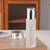 Frasco Dispenser de Cosméticos Fosco Pontilhado Frasco Borrifador de Vidro Portátil Frasco de Loção Frasco para Produto de Cuidados com a Pele Frasco de Vidro Vazio