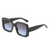 Gafas de Sol de Montura Cuadrada Estilo Europeo y Americano Versátiles Negras de PC Gafas de Sol de Moda para Adelgazar el Rostro Venta al por Mayor