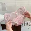 Champagne Rose~Calcinha de renda bordada sexy estilo francês para mulheres, malha respirável de puro desejo com fundo 100% algodão calcinhas femininas