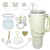 Botella de Agua Térmica Stanley Tapón Antipolvo Taza con Popote Tapa de Taza Correa de Mano Cordón para Botella de Agua Múltiples Estilos Versátiles Set