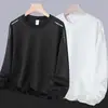 Moletom masculino de outono e inverno, solto e grosso, pulôver com gola redonda, camiseta de manga comprida, tamanho grande, moderno, versátil e confortável