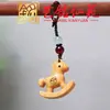 Llavero Caballo Mecedora de Sándalo Yiming Xianyuan Madera Arcoíris Creativa Año del Caballo del Zodiaco Colgante para Cadena de Teléfono Encanto para Bolso