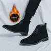 Nuevas botas Martin de gran tamaño 48 transfronterizas, zapatos de caña alta para hombre, botines de gamuza, zapatos de cuero de media caña, con forro de felpa