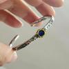Marca de Moda de Plata Tailandesa Pulsera Graffiti Personalizada para Pareja Pulsera de Plata Tailandesa Estilo Punk Joyería de Mano para Mujer Estilo Pequeño