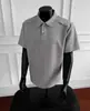Camiseta de Manga Corta con Cuello Polo Patchwork Estilo Americano Transfronterizo Ajuste Limpio para Hombre, Tendencia de Verano Casual Fresca de Gama Alta