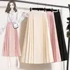 Roupas Femininas Plus Size 2026 Outono Novo Estilo Meninas Gordas Estilo Chinês Seda Falsa Flor Borboleta Barra Larga Saia Cintura Alta Comprimento Médio Saia Ma Mian