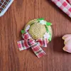 Estilo Nuevo Primavera y Verano Cuadros de Paja Lazo Mini Sombrero de Paja Pasador Accesorio para el Cabello Estilo Sombrero Dulce Japonés Accesorio para el Lado del Cabello