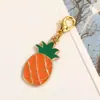 Llavero creativo de frutas con goteo de aceite cereza manzana fresa piña sandía naranja colgante para bolso regalo para estudiante