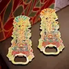 Patrimônio Cultural Imaterial de Chaoshan Dança Ying Quebra-Cabeça de Metal Ímã de Geladeira Abridor de Garrafa Personalizado Fábrica de Metal Smeta Fama