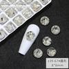 Cross-border fundo pontiagudo branco diamante pacote inteiro atacado 720 grande pequeno tamanho amor retangular oval transparente unha diamante jóias