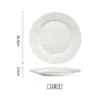 Platos Redondos Blancos Puros Estilo Occidental de Cerámica para Hotel Platos Comerciales Platos para Bistec Platos de Hueso Platos Planos Platos Hondos Venta al por Mayor para Exportación