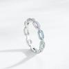 Anillo de plata de ley S925 con cadena europea y americana, esmalte multicolor, anillo apilable personalizado con diamantes de moda transfronteriza para mujer, joyería