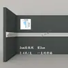 Línea de PU Línea de estuco imitación francesa Borde de pared de fondo de TV Tira decorativa Línea de modelado Flor de esquina de techo europea