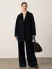 Personalizado~Marca M Lana Impregnada de Yodo 101801 Longitud Media 10% Cachemira 26% Lana Virgen Abrigo Cruzado para Mujer, Otoño/Invierno