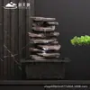 Elemento de Agua con Rocalla Creativa para la Riqueza, Fuente de Agua Circulante, Pequeña Fuente para Sala de Estar, Decoración de Escritorio de Oficina, Adorno Atractor de Riqueza