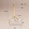 Suporte de Exibição Quadrado Simples de Acrílico Aço Inoxidável Cristal com Base Transparente para Cristais Minerais