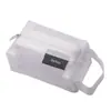 Bolsa de Almacenamiento de Malla Portátil, Estuche Sencillo para Lápices, Bolsa para Pinceles, Diseño de Gran Capacidad Dos en Uno, Bolsa de Cosméticos de Malla Portátil