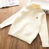 Suéter de cuello alto de invierno para niños y niñas suéter infantil de una pieza engrosado de terciopelo bordado del año del dragón top suave tipo jersey