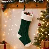 Fio de tricô manual de tamanho pequeno com padrões torcidos e motivos de osmanthus, usado para fazer sacolas de presente de Natal, meias de Natal, sacolas de doces e meias decorativas