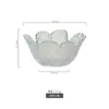 Creative Petal Salade Bowl Patrón Martillado Phnom Penh Vidrio Postre Bowl Hogar Sala de Estar Mesa de Café Plato de Frutas Plato de Pastel Vajilla