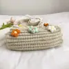 Bolso de Mano de Verano 2026 Nuevo Estilo Ins Bolso de Hilo Teñido a Mano Bolso de Hombro Simple Ligero Bolso de Playa Tejido