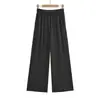 8650-25 Estilo Europeo y Americano Otoñal Holgado Caído Holgado Cordón Elástico Cintura Elástica Pierna Ancha Recto Pantalones Casuales