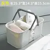 Cesta de Banho Macia Banheiro Azul Estrutura Cesta Banho Dobrável Portátil Cesta Banho Feminina Banho Lavagem Plástico Cesta Organizadora