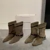 Botas femininas, nova coleção de outono 2026, com fivela de cinto, design versátil, bico quadrado, salto grosso, estilo retrô e um toque da estética "Mellard", botinhas estilo country