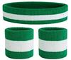 Banda para la muñeca tipo turbante arcoíris transfronterizo combinación de tres piezas diadema deportiva de baloncesto banda para la muñeca calcetines de fútbol set de cuatro piezas