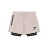 Pantalones de Cinco Puntos Estilo Americano, Shorts Elásticos de Manga Corta, Deporte Fitness para Hombre Verano Running Secado Rápido Adulto Universal Conjunto de Dos Piezas
